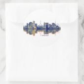 Canberra Skyline Runder Aufkleber (Tasche)