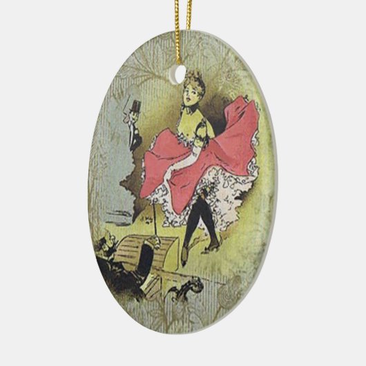 Cancan Dancer 5 Keramik Ornament (Links)