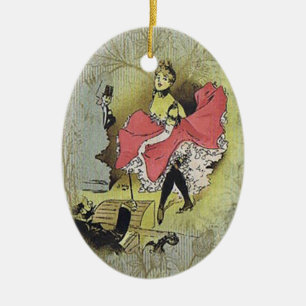 Cancan Dancer 5 Keramik Ornament