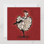 Cancan Dancer Einladung (Rückseite)