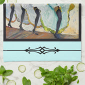 Cancan Dancer Geschirrtuch (Gefaltet)