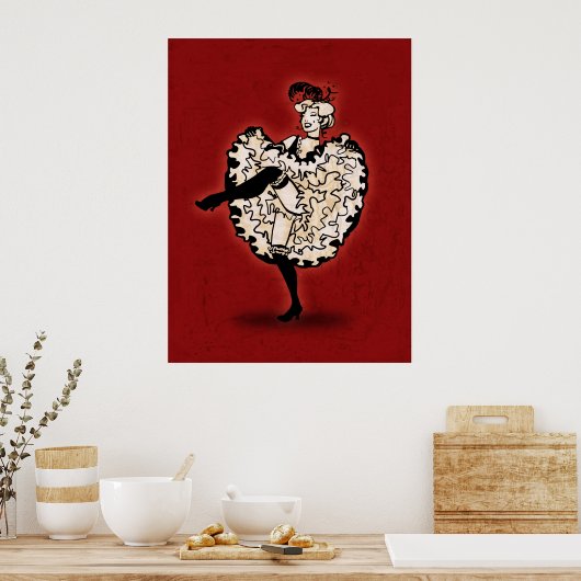 Cancan Dancer Poster (Küche)