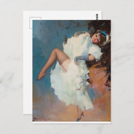 Cancan Dancer Poster Postkarte (Vorne/Hinten)