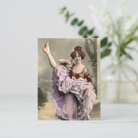 Cancan Dancer Postkarte (Stehend Vorderseite)