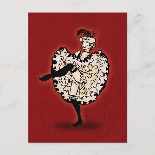 Cancan Dancer Postkarte (Vorderseite)