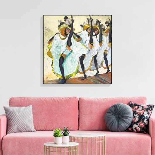 Cancan Dancers Canvas Print Leinwanddruck (Insitu (Wohnzimmer))