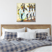 Cancan Dancers Canvas Print Leinwanddruck (Insitu (Schlafzimmer))