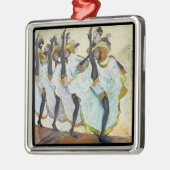 Cancan Dancers Silbernes Ornament (Links)