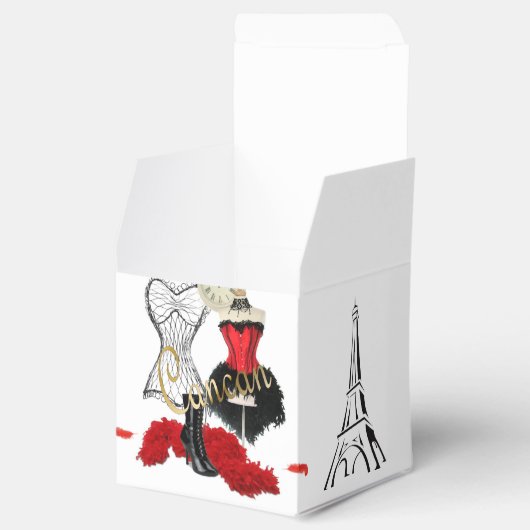 Cancan-Kostüm 1 Geschenkschachtel (Geöffnet)