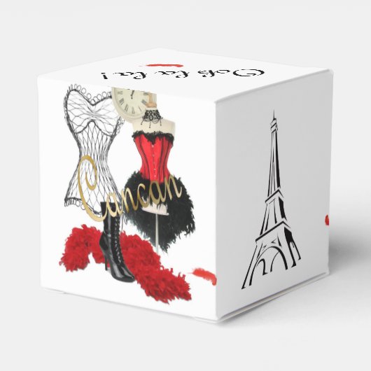 Cancan-Kostüm 1 Geschenkschachtel (Rückseite)