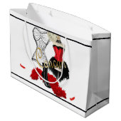 Cancan-Kostüm 1 Große Geschenktüte (Rückseite Schrägansicht)