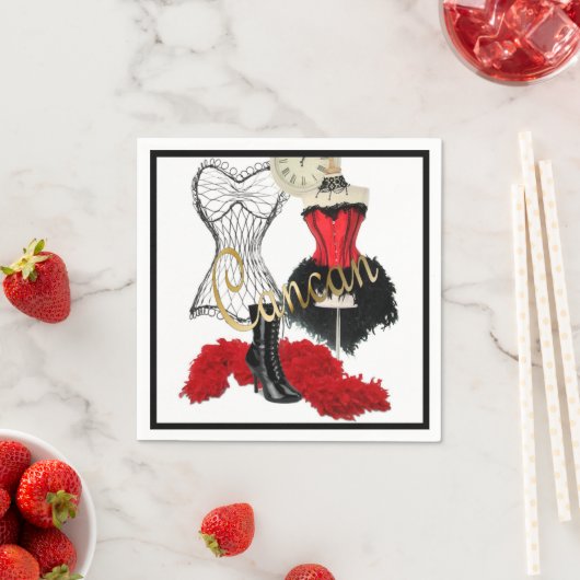 Cancan-Kostüm 1 Serviette (Beispiel)