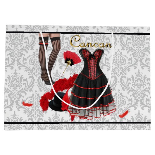 Cancan-Kostüm 2 Große Geschenktüte (Rückseite)