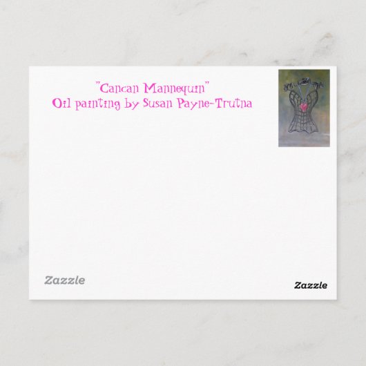 Cancan Mannequin Postkarte (Rückseite)