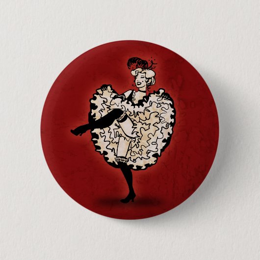 Cancan-Tänzer Button (Vorderseite)