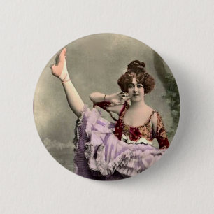 Cancan-Tänzer Button