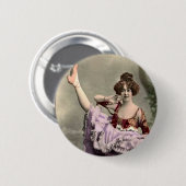 Cancan-Tänzerin Button (Vorne & Hinten)
