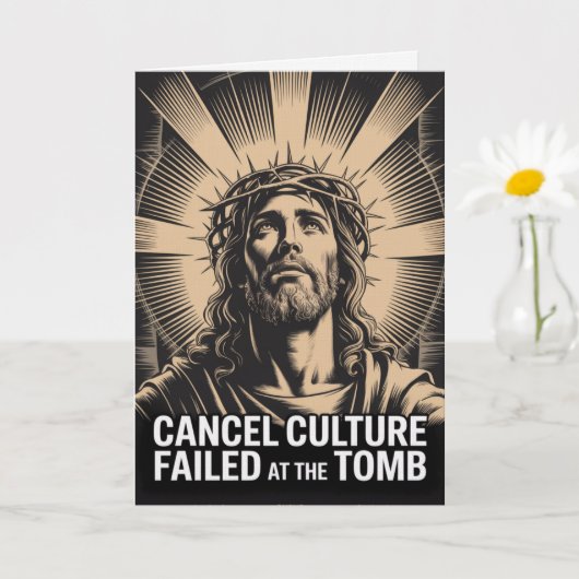 Cancel Culture Failed At The Tomb Easter Card  Karte (Kleine Pflanze)