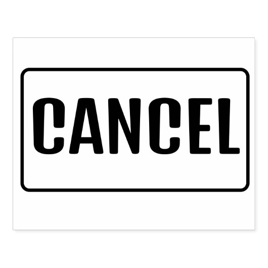 CANCEL GUMMISTEMPEL (Prägung)