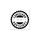 Cancelado, Portugiesischer Kautschuk-Briefmarke Gummistempel (Prägung)