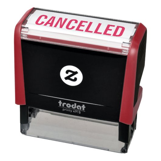CANCELED Large Print Red Ink Self-Inking Briefmark Permastempel (Produkt)