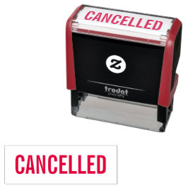 CANCELED Large Print Red Ink Self-Inking Briefmark Permastempel