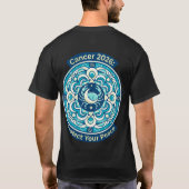Cancer 2026 Moonlit Crab Zodiac Mandala | Protect T-Shirt (Rückseite)