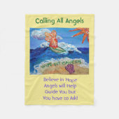 Cancer Angel Chemo Custom Fuzzy Fleece Blanket (Vorderseite)