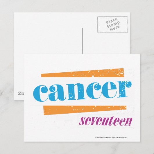 Cancer Aqua Postkarte (Vorne/Hinten)