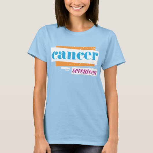Cancer Aqua T-Shirt (Vorderseite)