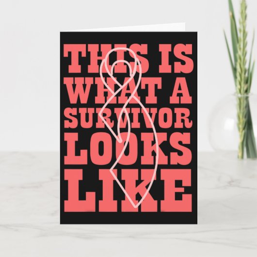 Cancer Awareness This Is What A Survivor Looks Lik Karte (Vorderseite)