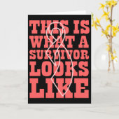 Cancer Awareness This Is What A Survivor Looks Lik Karte (Gelbe Blume)