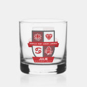 Cancer Birthday Crest™ for July 1-22 Whiskyglas (Rückseite)