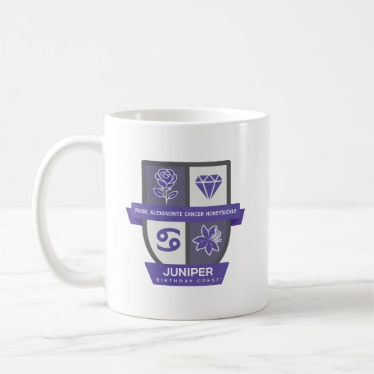 Cancer Birthday Crest™ for June 22-30 Mug Kaffeetasse (Links)