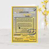 CANCER BIRTHDAY KARTE (Gelbe Blume)