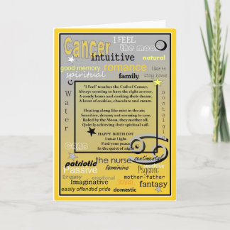 CANCER BIRTHDAY KARTE