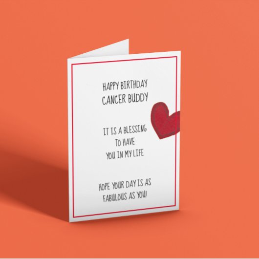 Cancer Buddy Birthday Grußkarte Karte