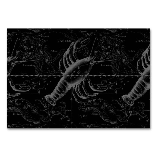 Cancer Constellation Hevelius 1690 Decor Tischnummer (Vorderseite)