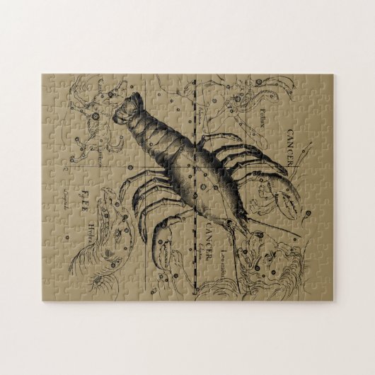 Cancer Constellation Hevelius 1690 Juni 21-Juli 22 Puzzle (Horizontal)