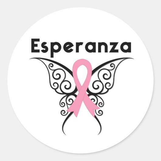 Cancer de Mama - Esperanza Runder Aufkleber (Vorderseite)
