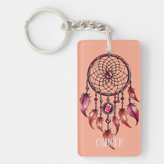 Cancer Dreamcatcher Schlüsselanhänger (Vorderseite)