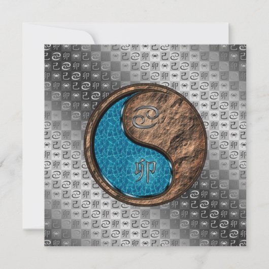 Cancer & Earth Rabbit Karte (Vorderseite)