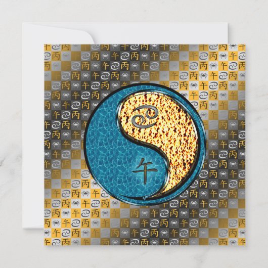 Cancer & Fire Horse Karte (Vorderseite)