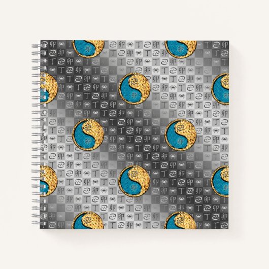 Cancer & Fire Rabbit Notizblock (Vorderseite)