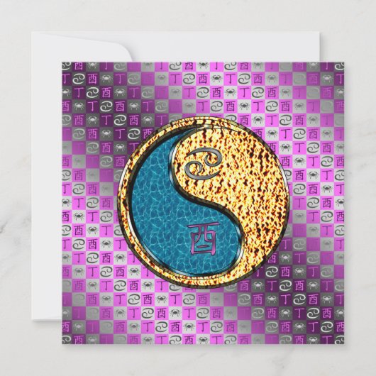 Cancer & Fire Rooster Karte (Vorderseite)