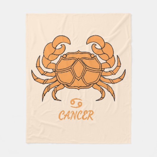 Cancer Fleece Blanket (Vorderseite)