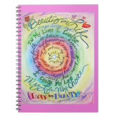 Cancer Gedicht Rainbow Art Journal Notizblock (Vorderseite)