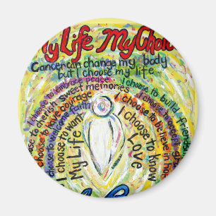 Cancer Gedicht White Angel Art Custom Magnet