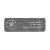 Cancer Mandala Adressetikett (Vorne)