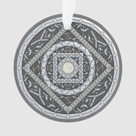Cancer Mandala Akrylornament Ornament (Vorderseite)